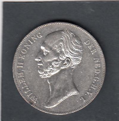 Beschrijving: 2 1/2 Gulden WILLEM II